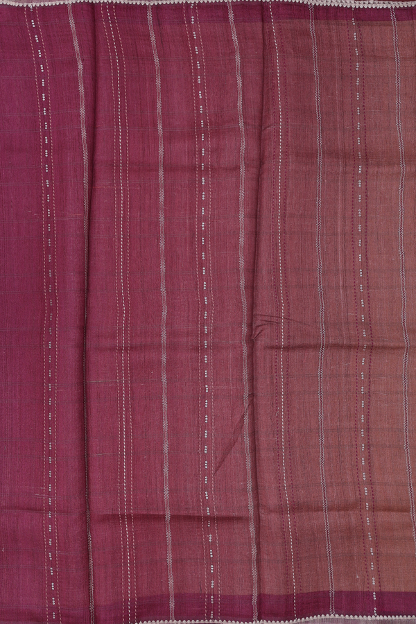 Tussar Silk Saree In Multicolor With Geometric Design