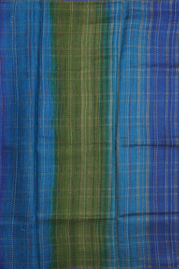 Tussar Silk Saree In Light Grey With Allover Design