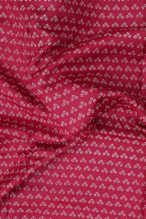 Tussar Silk Saree In Crimson Red With Printed Design