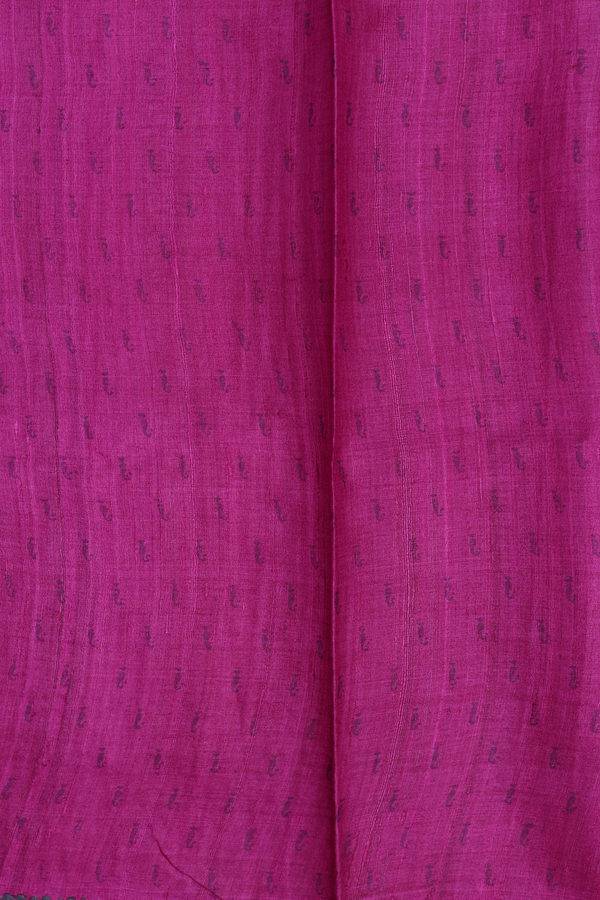 Tussar Silk Saree In Purple With Chevron Design