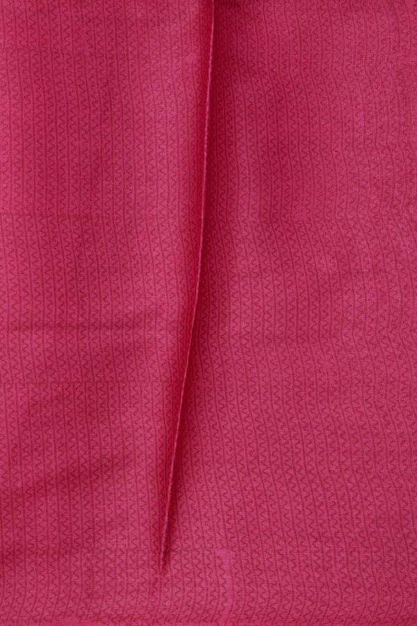 Tussar Silk Saree In Orange With Leaf Design