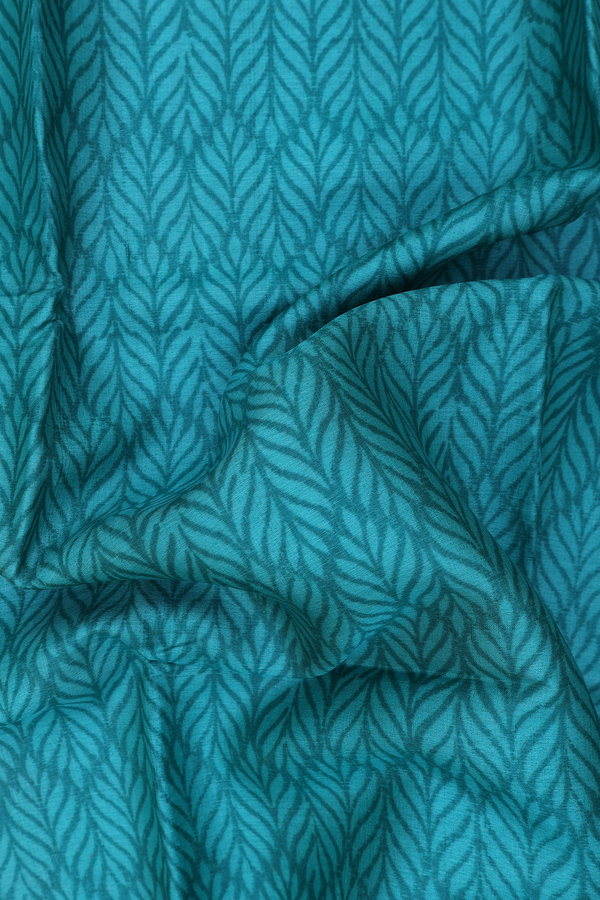Tussar Silk Saree In Green With Allover Design
