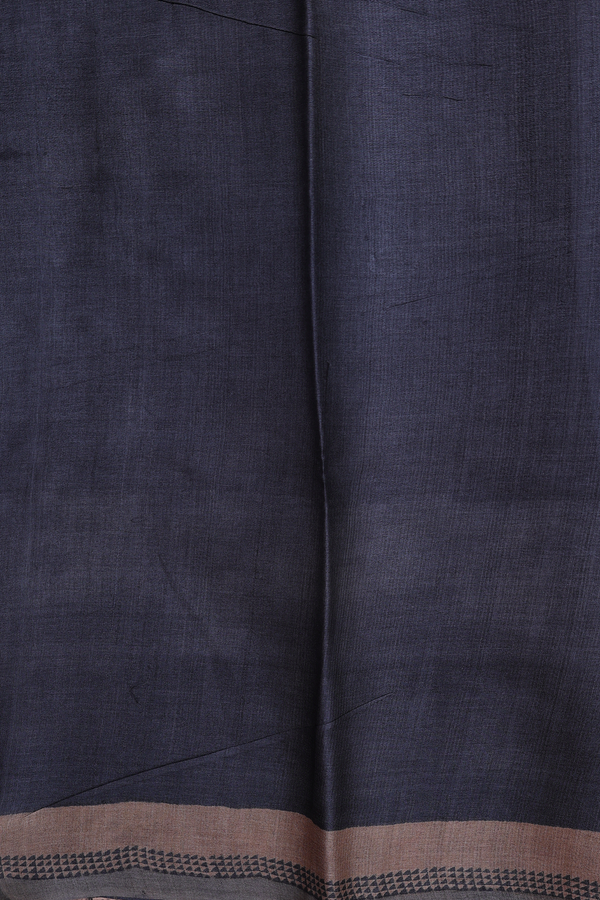 Tussar Silk Saree In Brown With Printed Design