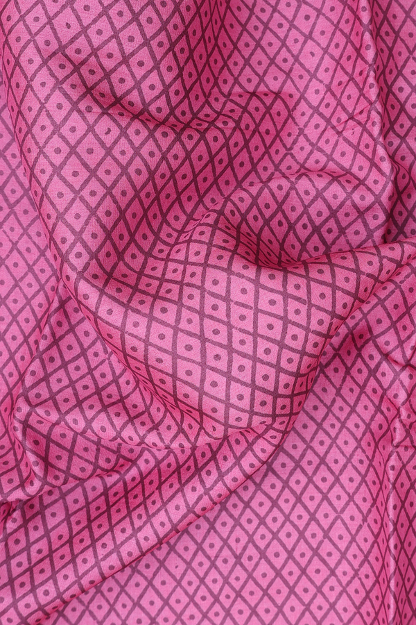 Tussar Silk Saree In Pink With Printed Design