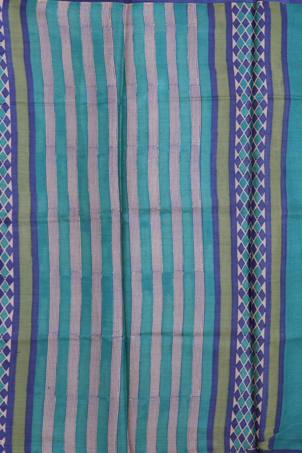 Tussar Silk Saree In Cream Color With Printed Design