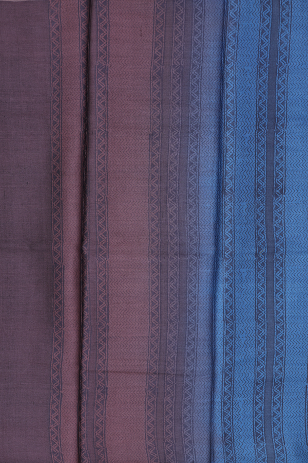 Tussar Silk Saree In Light Orange With Printed Design