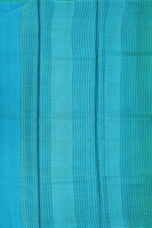 Tussar Silk Saree In Green With Allover Design