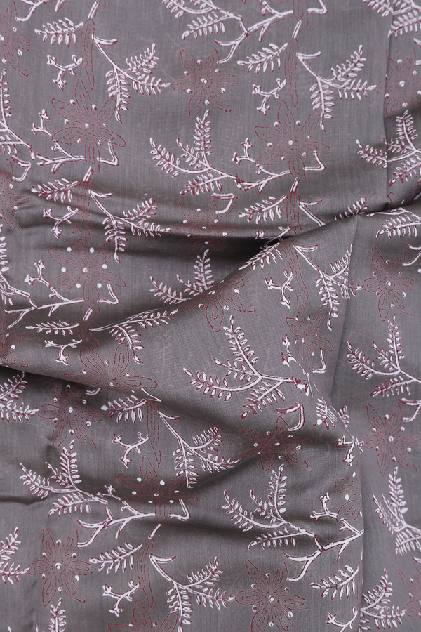 Chanderi Silk Cotton Saree Greyish Green With Printed Design