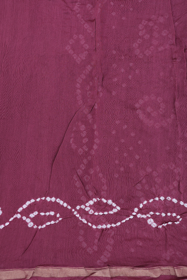 Bandhani Silk Saree In Grey With Tie And Dye Design