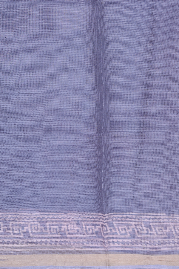 Kota Silk Saree In Grey With Leaf Motifs