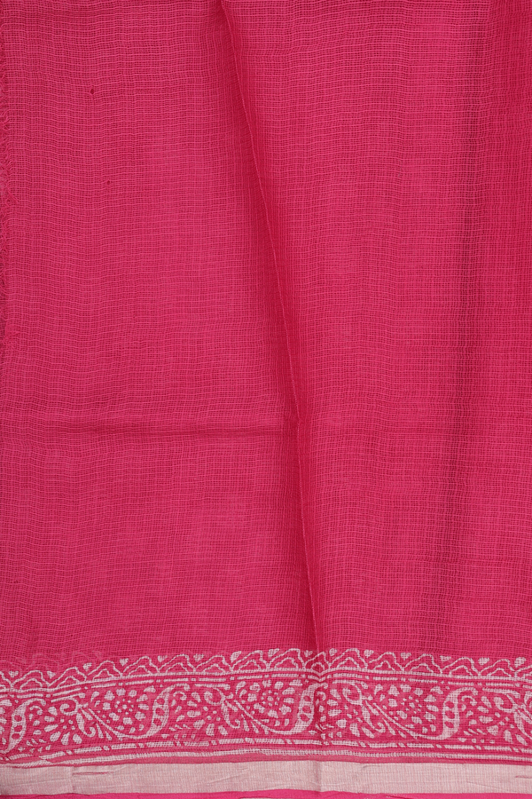 Kota Silk Saree In Crimson Red With Printed Buttas