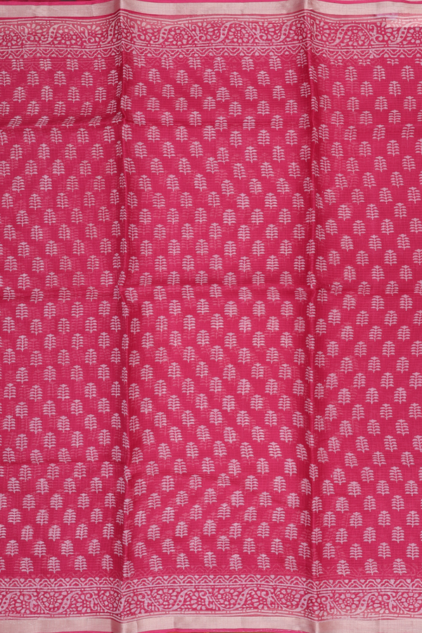 Kota Silk Saree In Crimson Red With Printed Buttas
