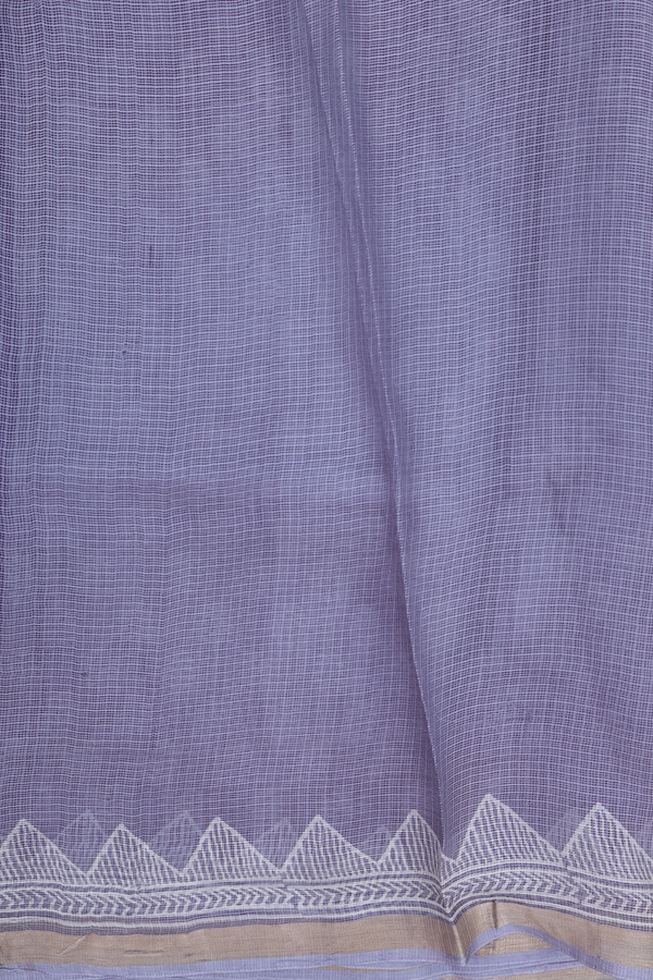 Kota Silk Saree In Grey With Printed Design
