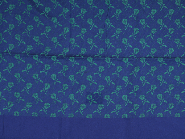 Floral Buttas Royal Blue Cotton Single Bedspread