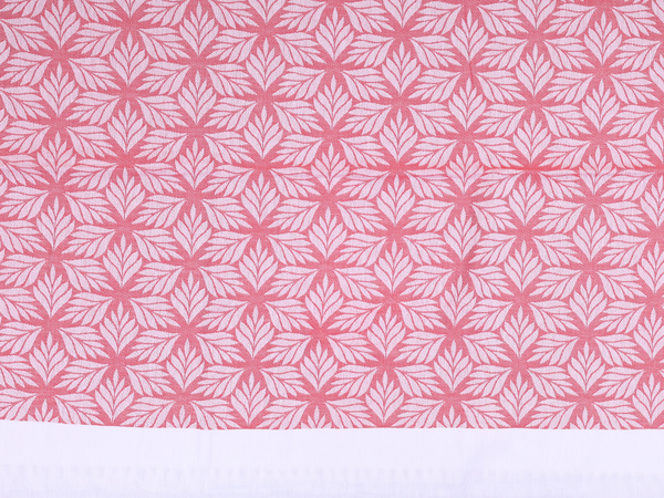 Floral Design Dusty Red Cotton Single Bedspread