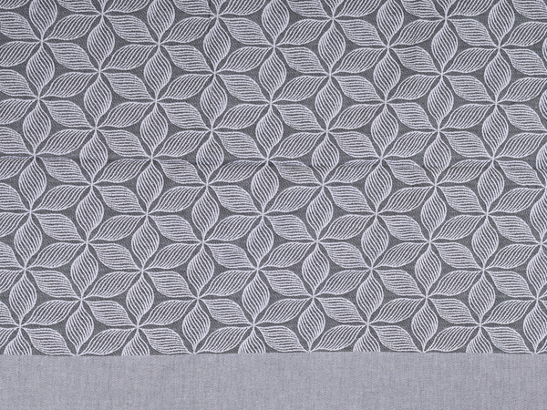 Floral Design Grey Cotton Single Bedspread