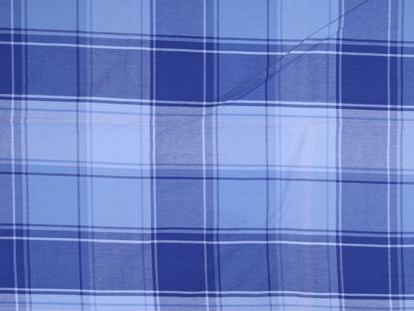 Checks Design Shades Of Blue Cotton Single Bedspread