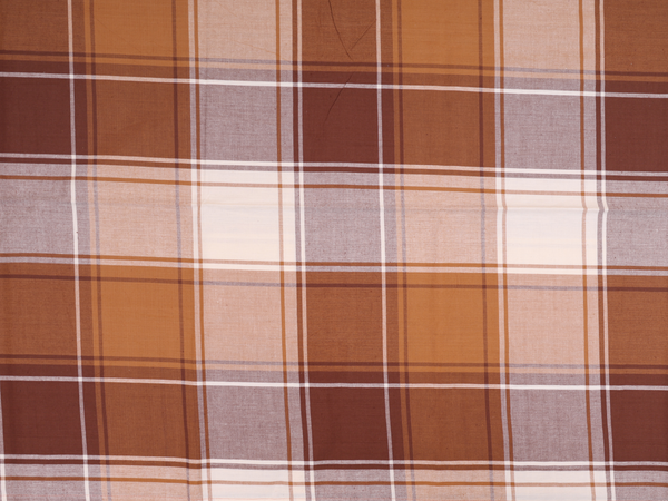 Checks Design Shades Of Brown Cotton Single Bedspread