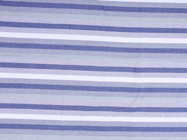 Stripes Design Blue And White Cotton Single Bedspread