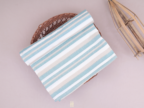 Stripes Design Multicolor Cotton Single Bedspread