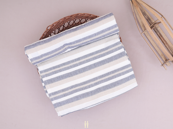 Stripes Design Multicolor Cotton Single Bedspread
