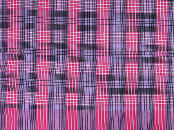 Checks Design Pink And Purple Cotton Single Bedspread