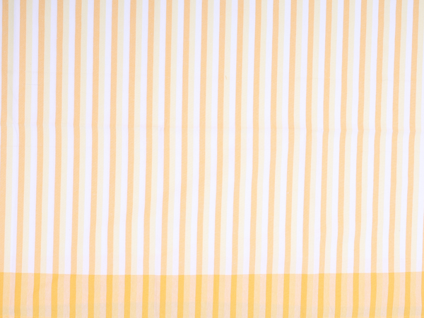 Stripes Design Yellow And White Cotton Single Bedspread
