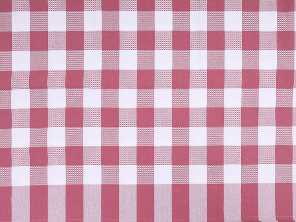 Checks Design White And Dusty Rose Cotton Single Bedspread
