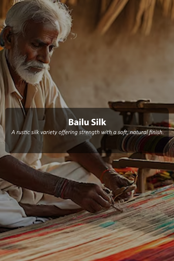 Bailu Silk Saree In Charcoal Grey With Leaf Design