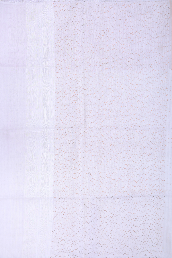 Bailu Silk Saree In White With Chamki Work