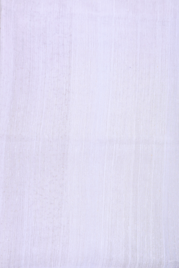 Bailu Silk Saree In White With Chamki Work