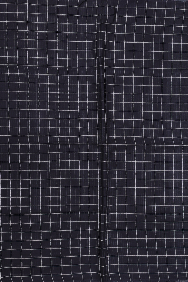Bailu Silk Saree In Black With Checks Design