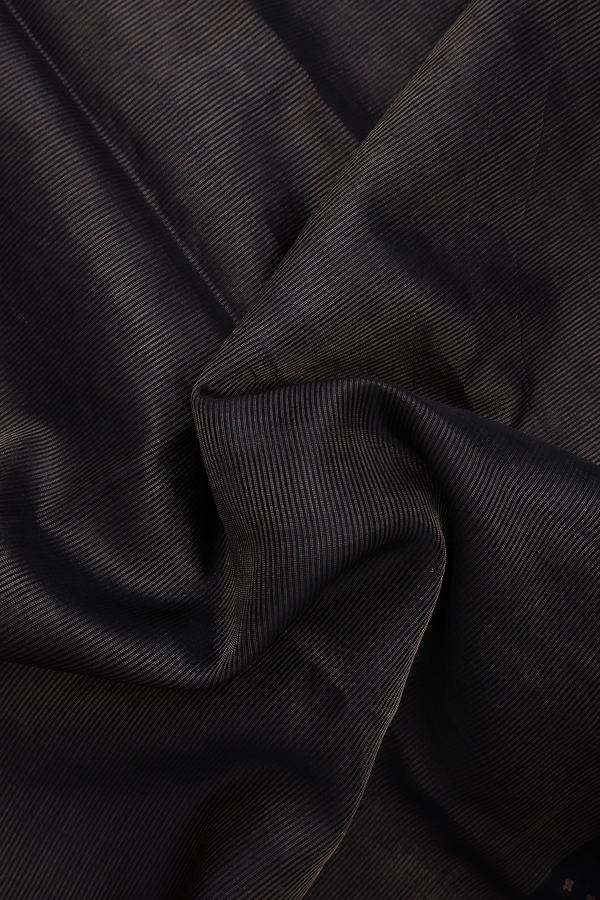Bailu Silk Saree In Black With Zari Stripes Design