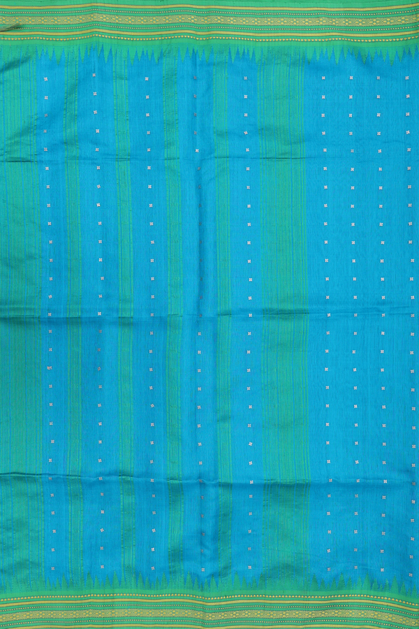 Bailu Silk Saree In Blue With Chamki Work