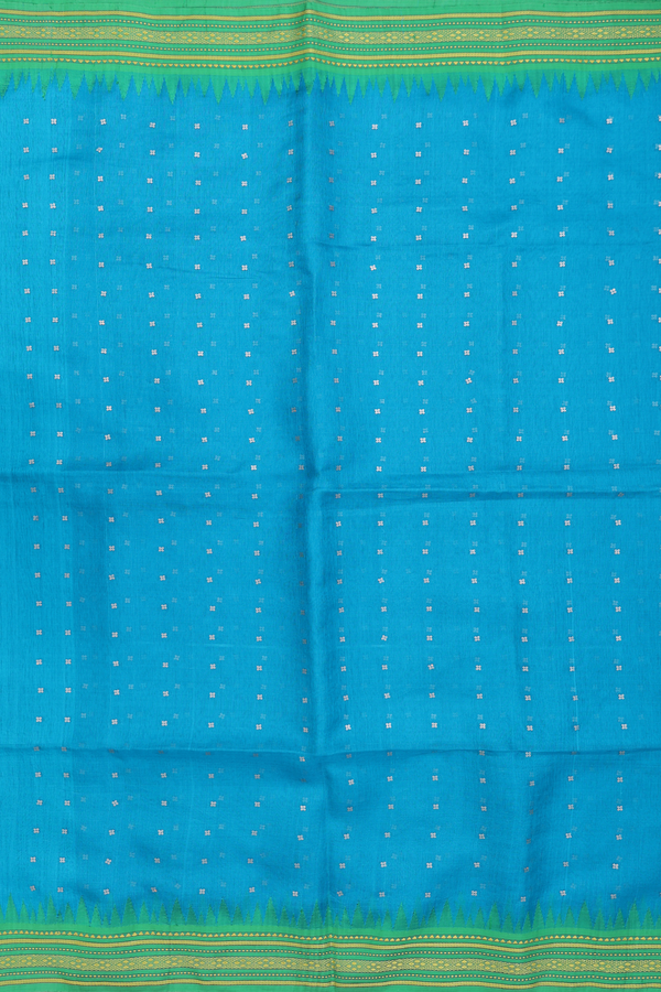 Bailu Silk Saree In Blue With Chamki Work