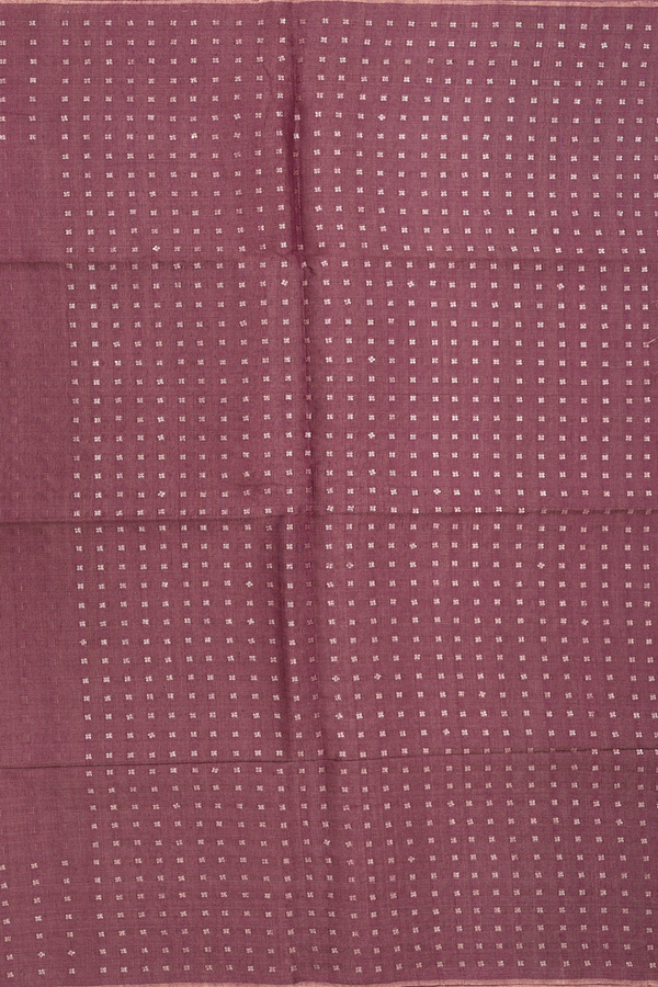 Bailu Silk Saree In Brown With Chamki Border