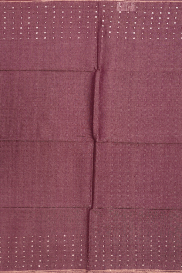 Bailu Silk Saree In Brown With Chamki Border