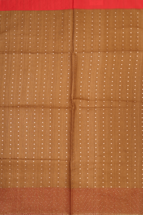 Bailu Silk Saree In Brown With Chamki Work