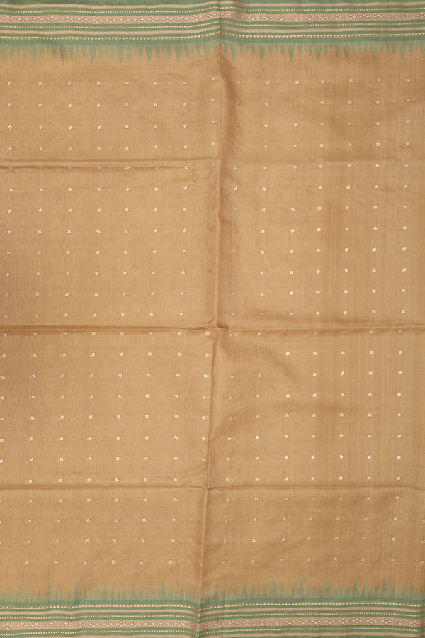 Bailu Silk Saree In Brown With Chamki Work