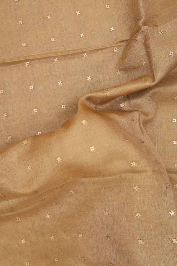 Bailu Silk Saree In Brown With Chamki Work
