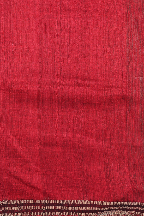 Bailu Silk Saree In Brown With Threadwork Buttas