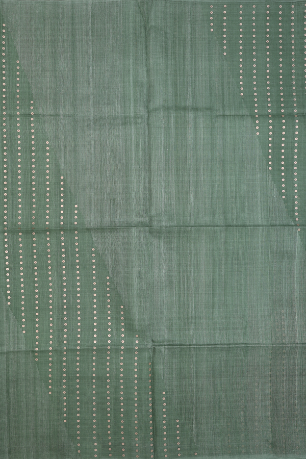 Bailu Silk Saree In Chalet Green With Chamki Work