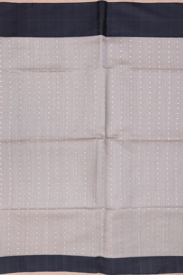 Bailu Silk Saree In Cream Color With Self Stripes Design