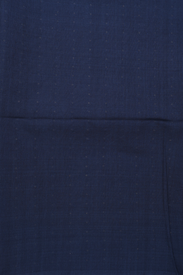 Bailu Silk Saree In Dark Prussian Blue With Chamki Work