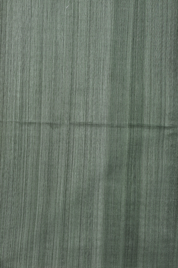 Bailu Silk Saree In Dusty Green With Chamki Work