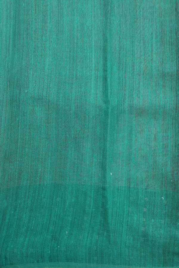 Bailu Silk Saree In Emerald Green With Floral Design