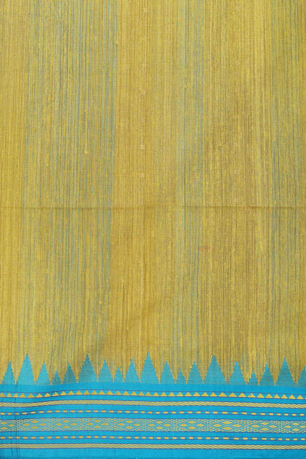 Bailu Silk Saree In Golden Yellow With Chamki Work