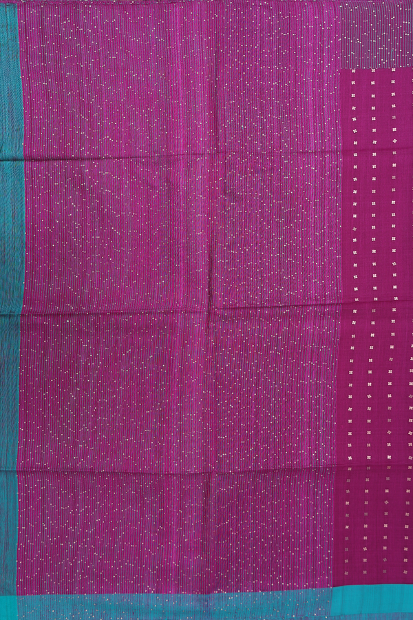Bailu Silk Saree In Grape Purple With Chamki Work