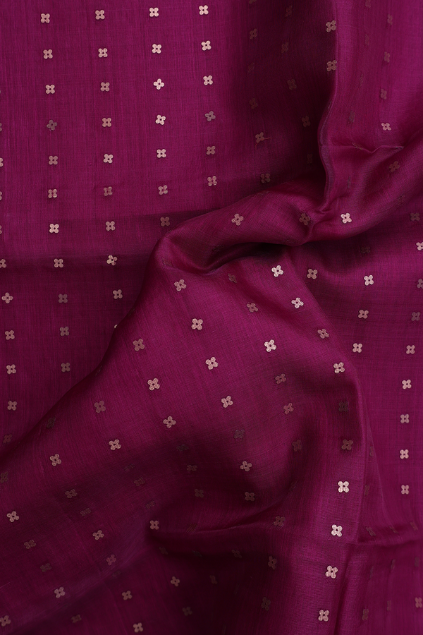 Bailu Silk Saree In Grape Purple With Chamki Work