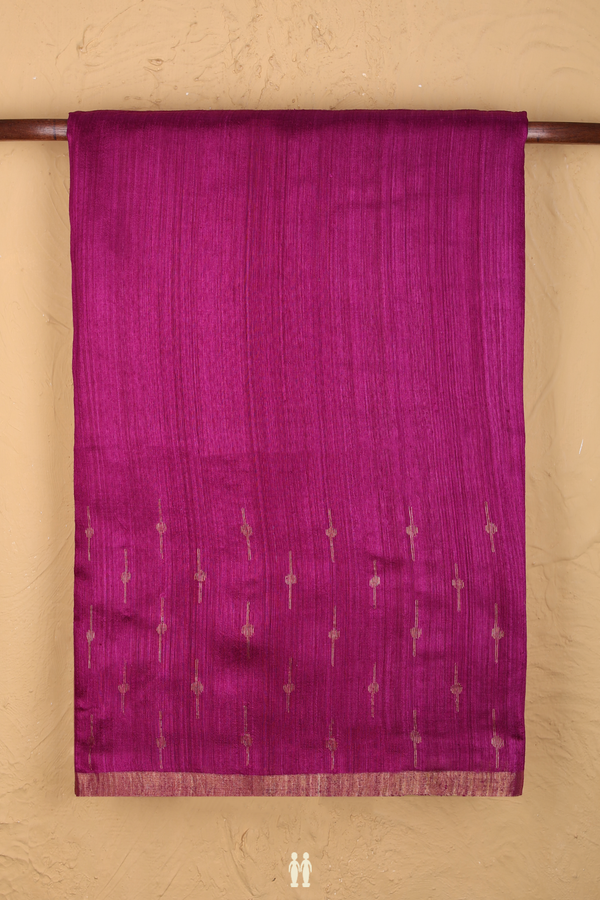 Bailu Silk Saree In Grape Purple With Zari Border
